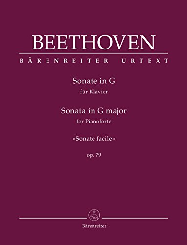 Sonate für Klavier G-Dur op. 79 -Sonate facile-. Spielpartitur, BÄRENREITER URTEXT